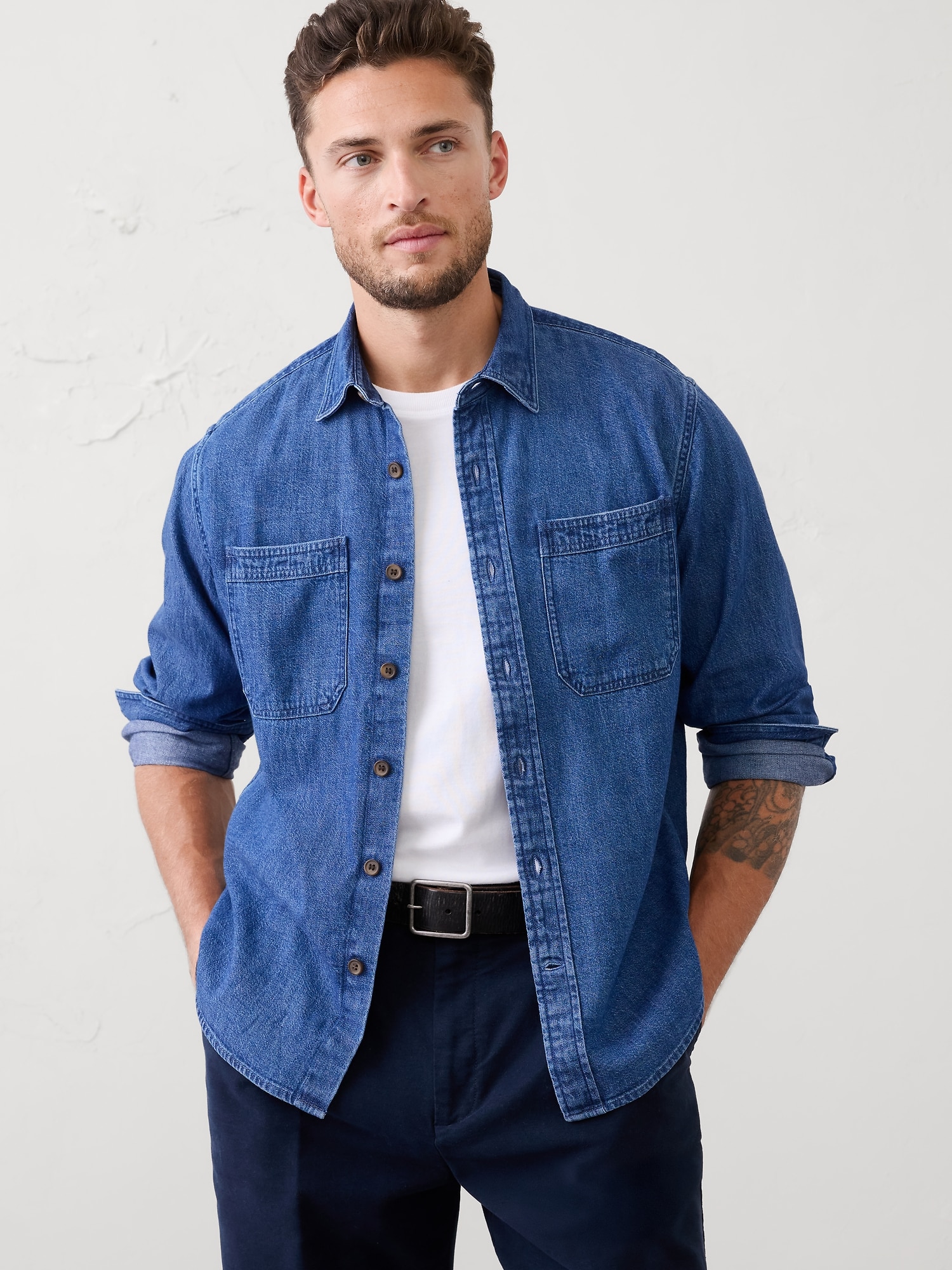Image number 3 showing, Standard-Fit Heritage Denim Shirt