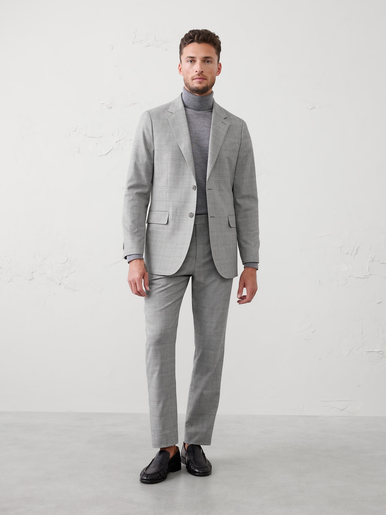 Image number 3 showing, Tailored-Fit Glen Plaid Suit Jacket