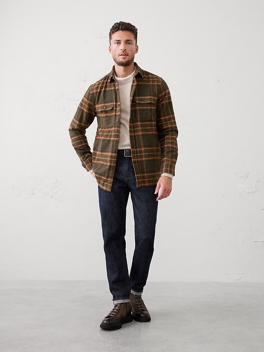 Standard-Fit Heavyweight Flannel Shirt | Banana Republic Factory