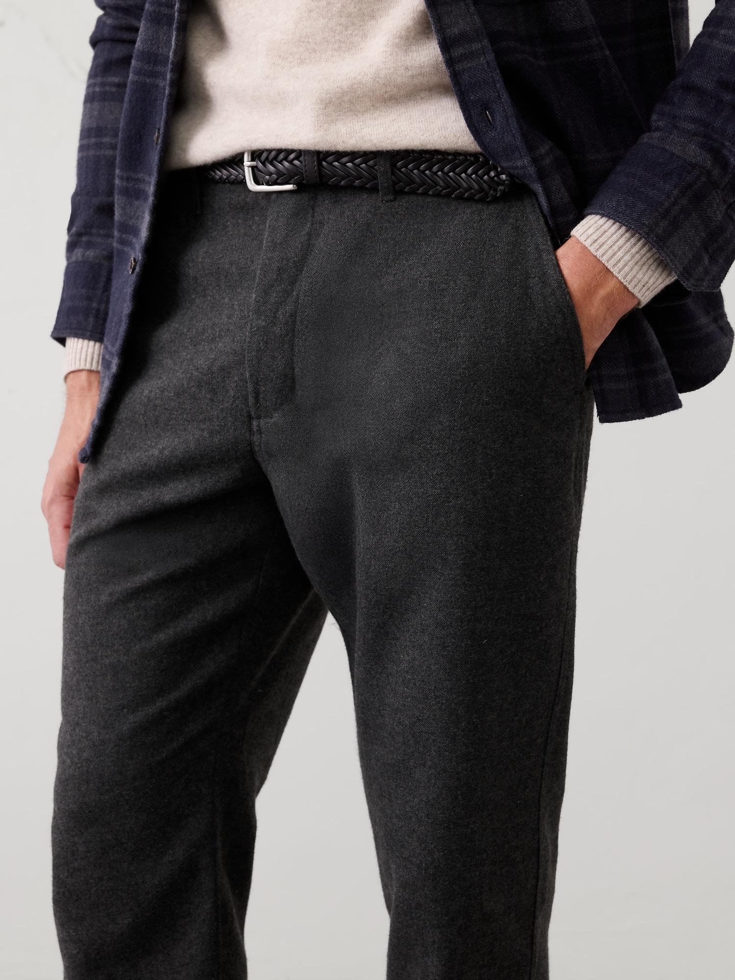 Image number 3 showing, Slim-Fit Brushed Pant