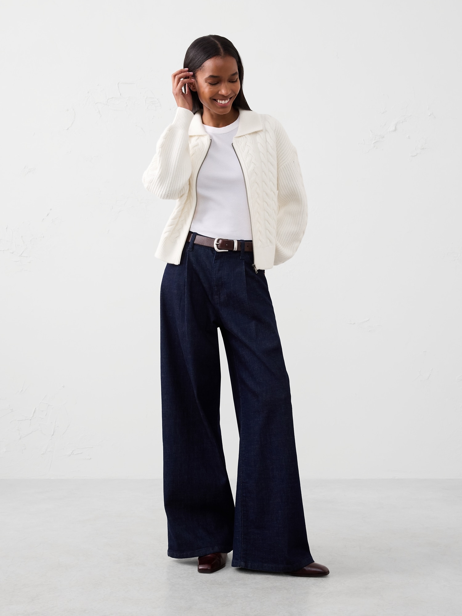 Image number 3 showing, Perfectly Soft Cable Sweater Jacket