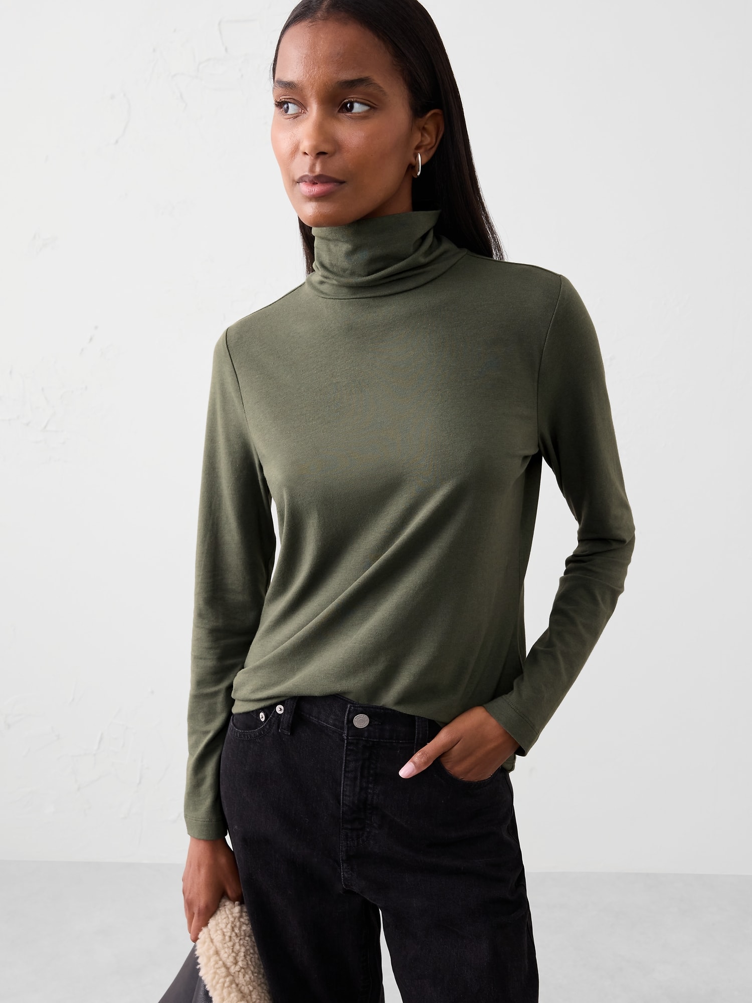 Timeless Turtleneck Top - Douglas Fir