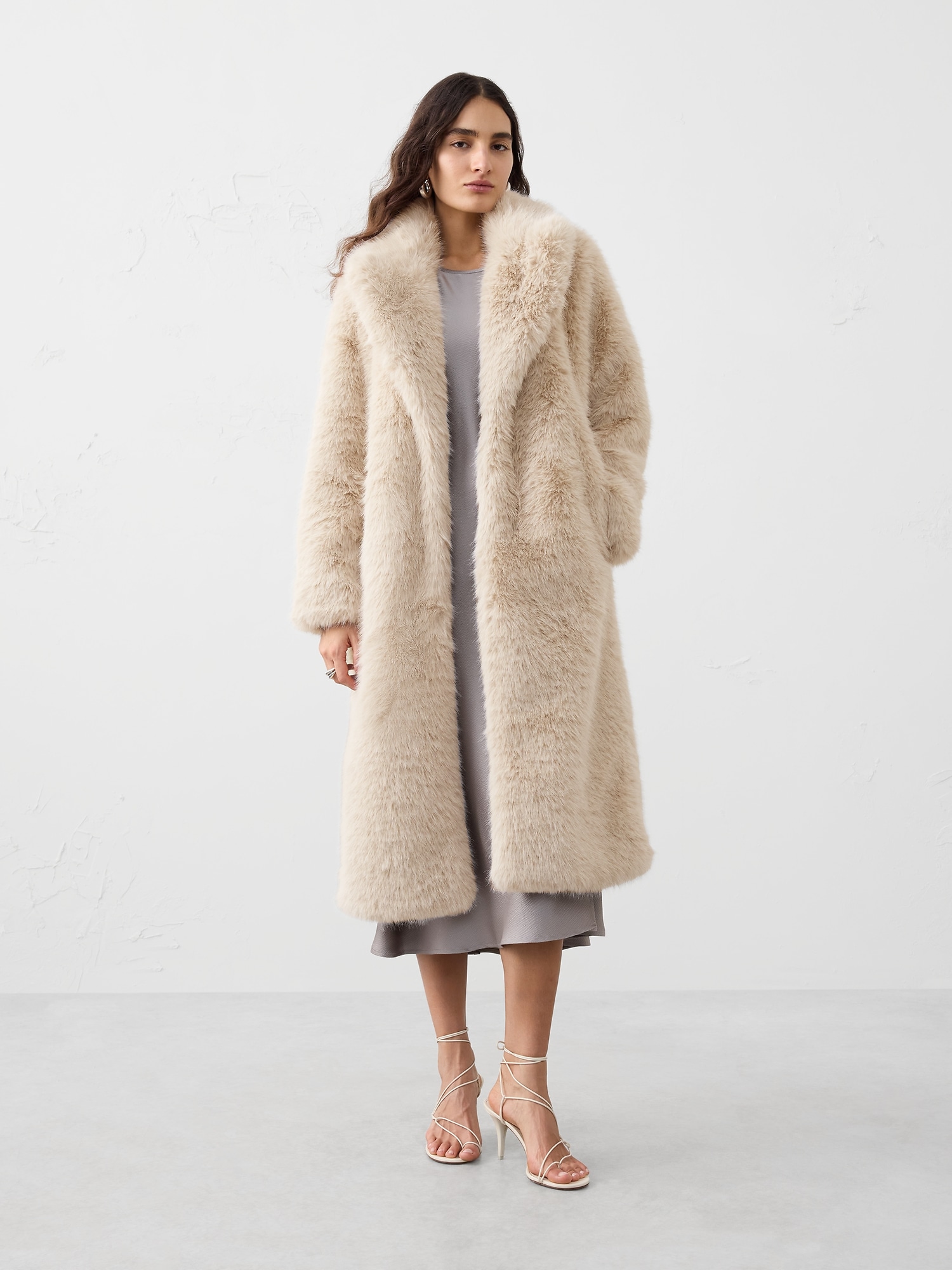 Image number 3 showing, Faux Fur Long Coat
