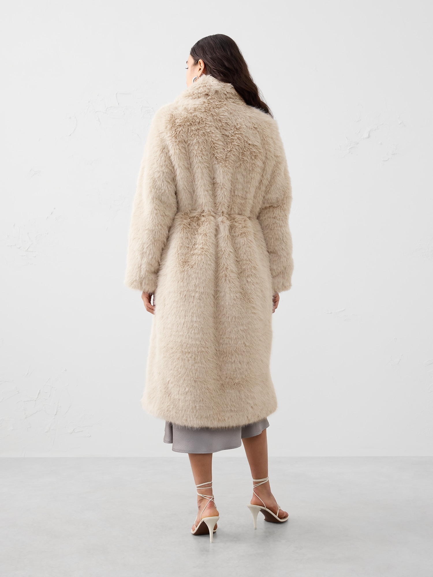 Image number 2 showing, Faux Fur Long Coat