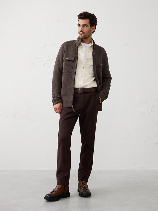 Quilted Knit Half-Zip Pullover