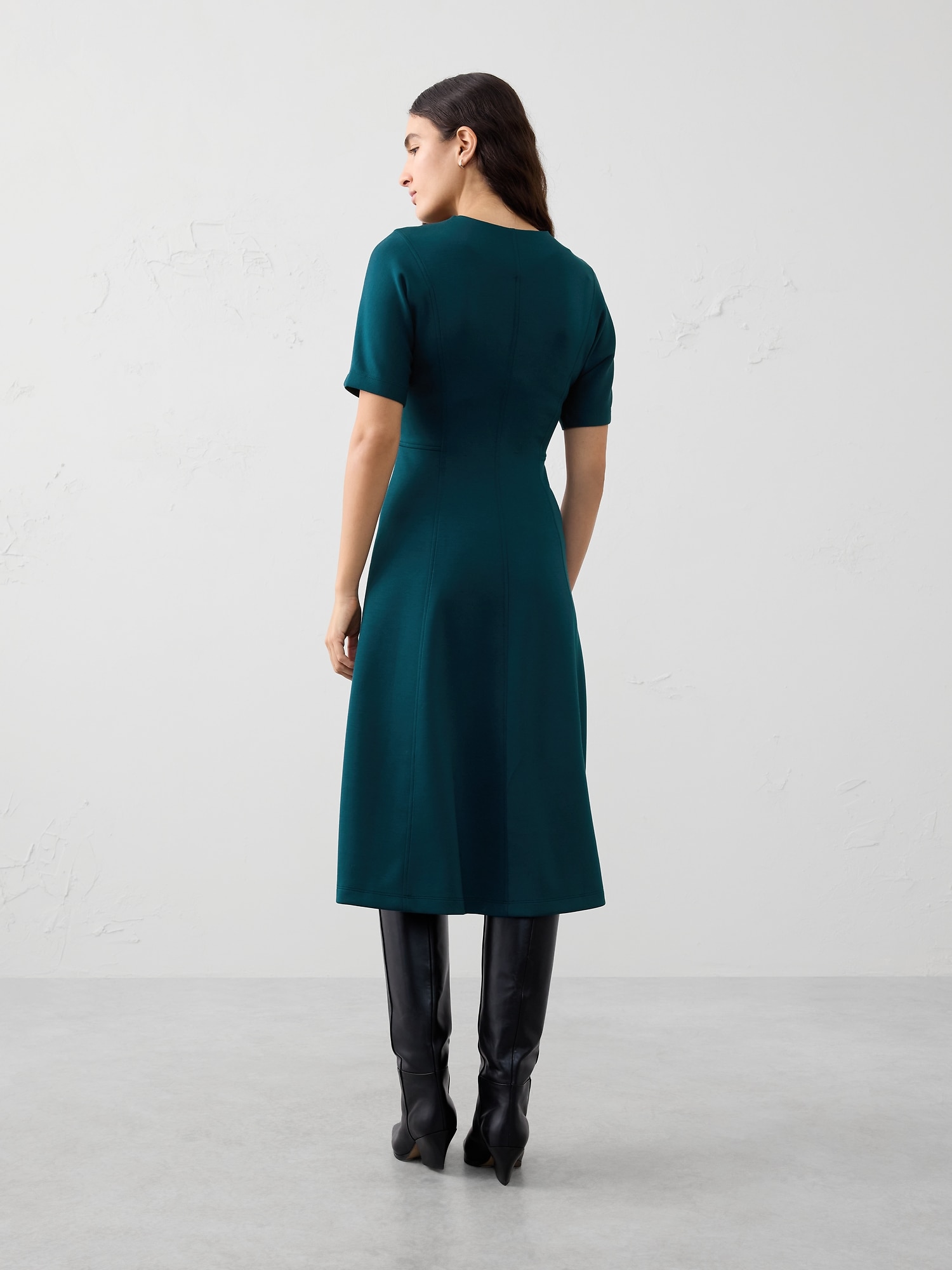 Image number 2 showing, Soft Touch V-Neck Midi Dress