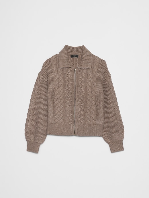 Perfectly Soft Cable Sweater Jacket