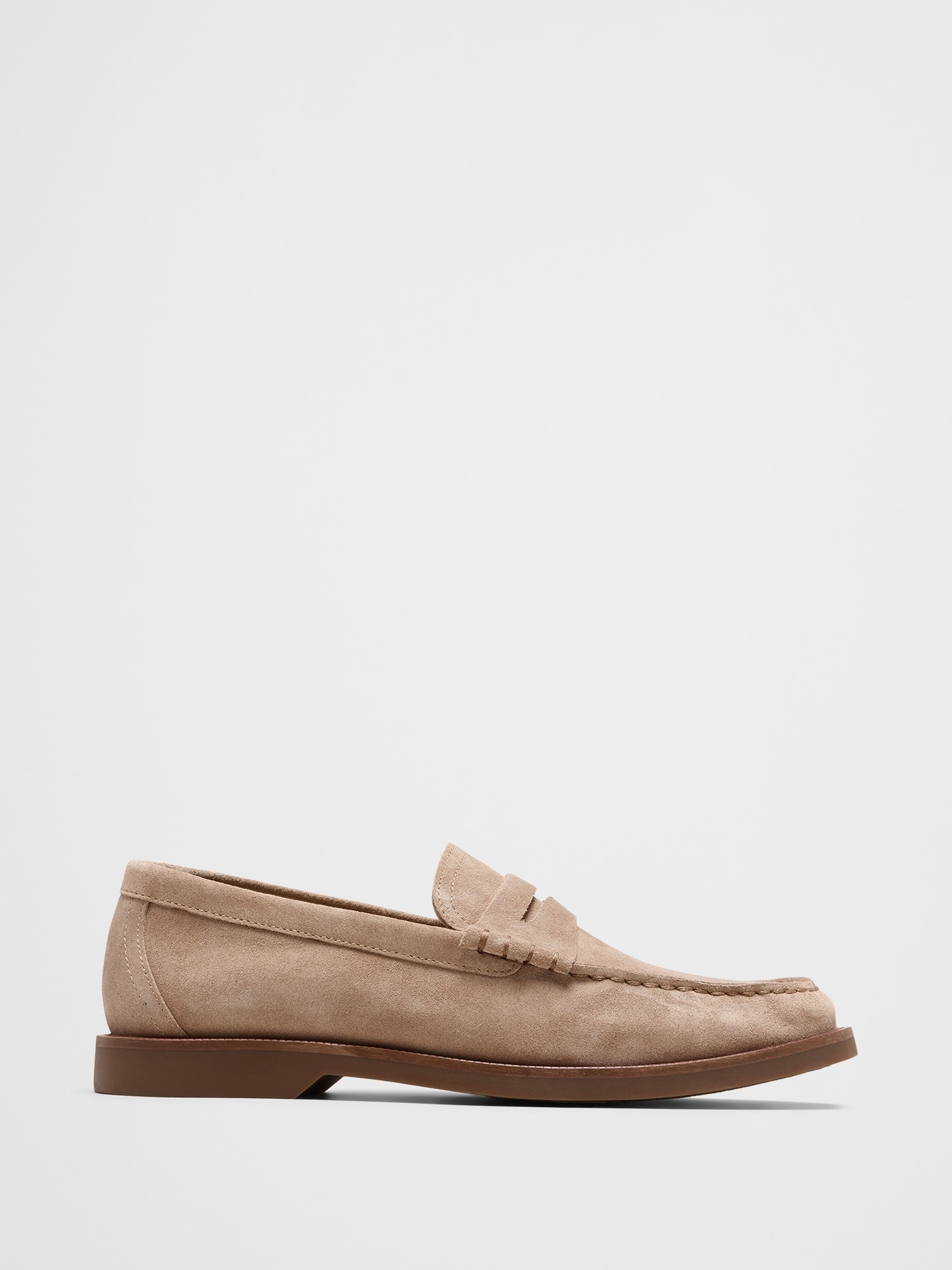Casual Soft Suede Loafer - Toasted Almond