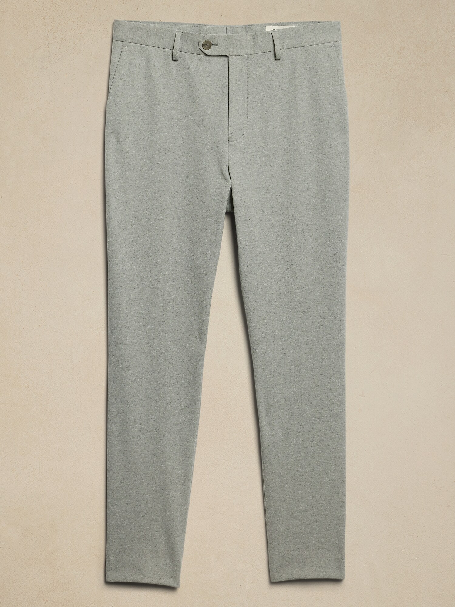 Tailored-Fit Light Knit Suit Trouser - Light Gray