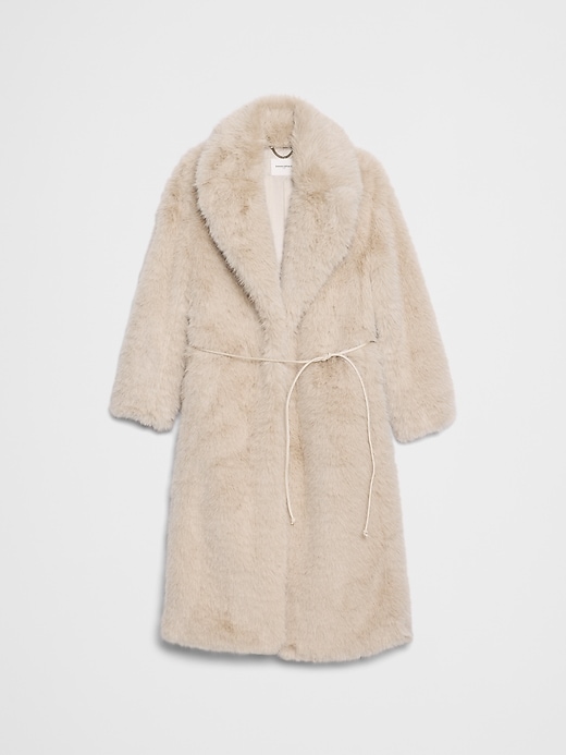 Faux Fur Long Coat | Banana Republic Factory