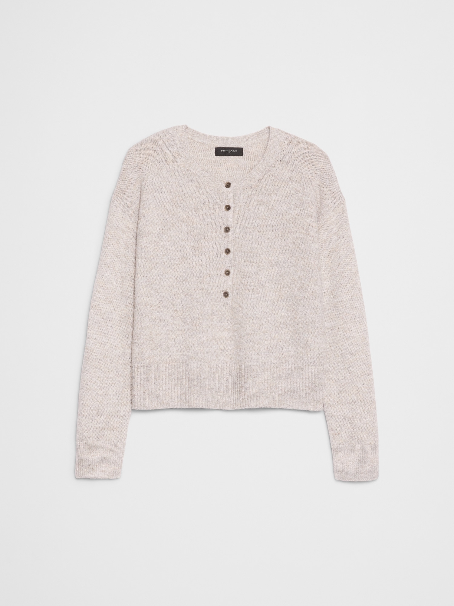 Image number 7 showing, Henley Brushed Pullover Sweater