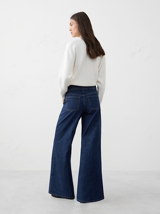 Wide-Leg High-Rise Darted Trouser Jean