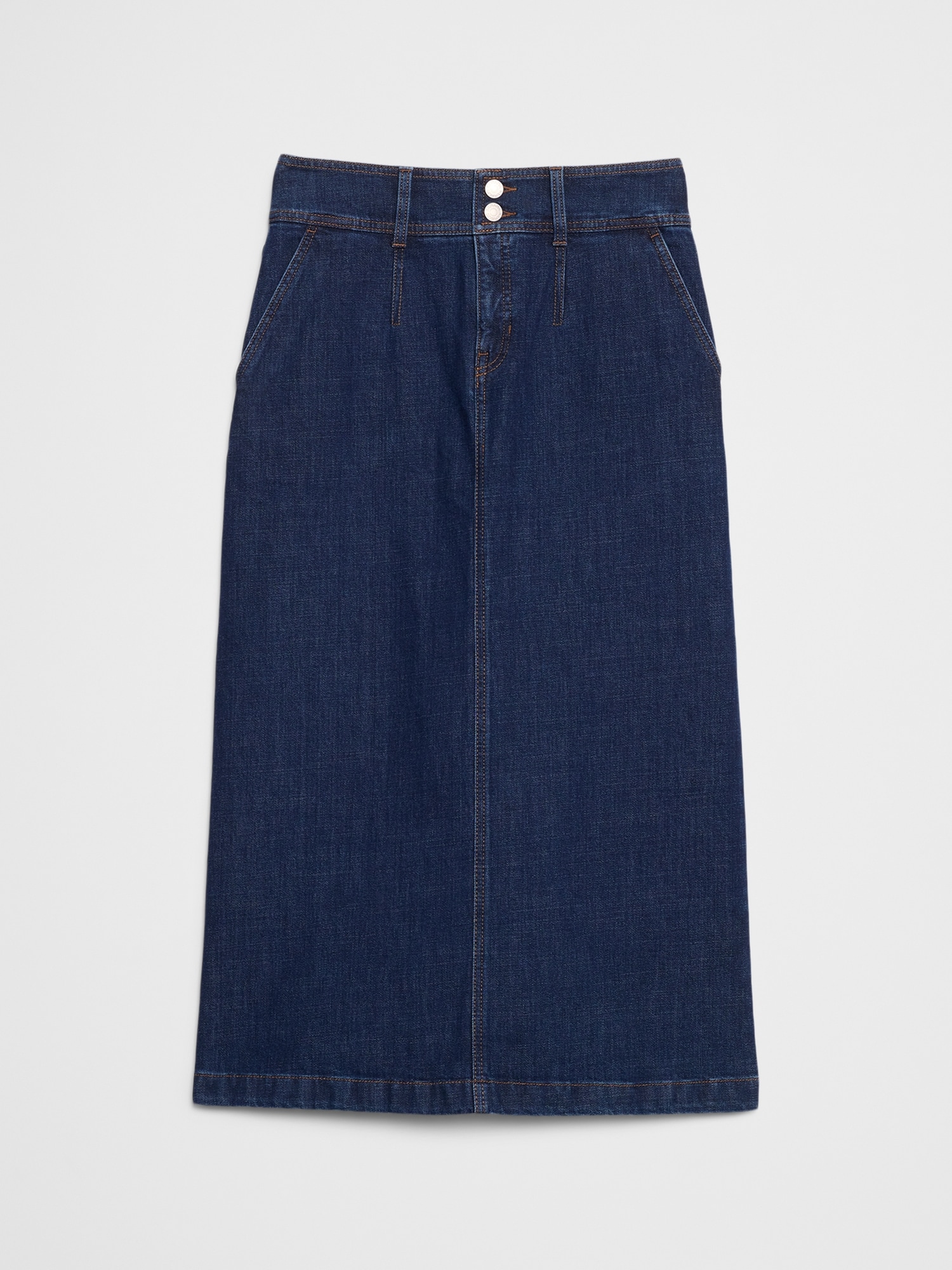 Image number 4 showing, Denim Pleated Maxi Skirt