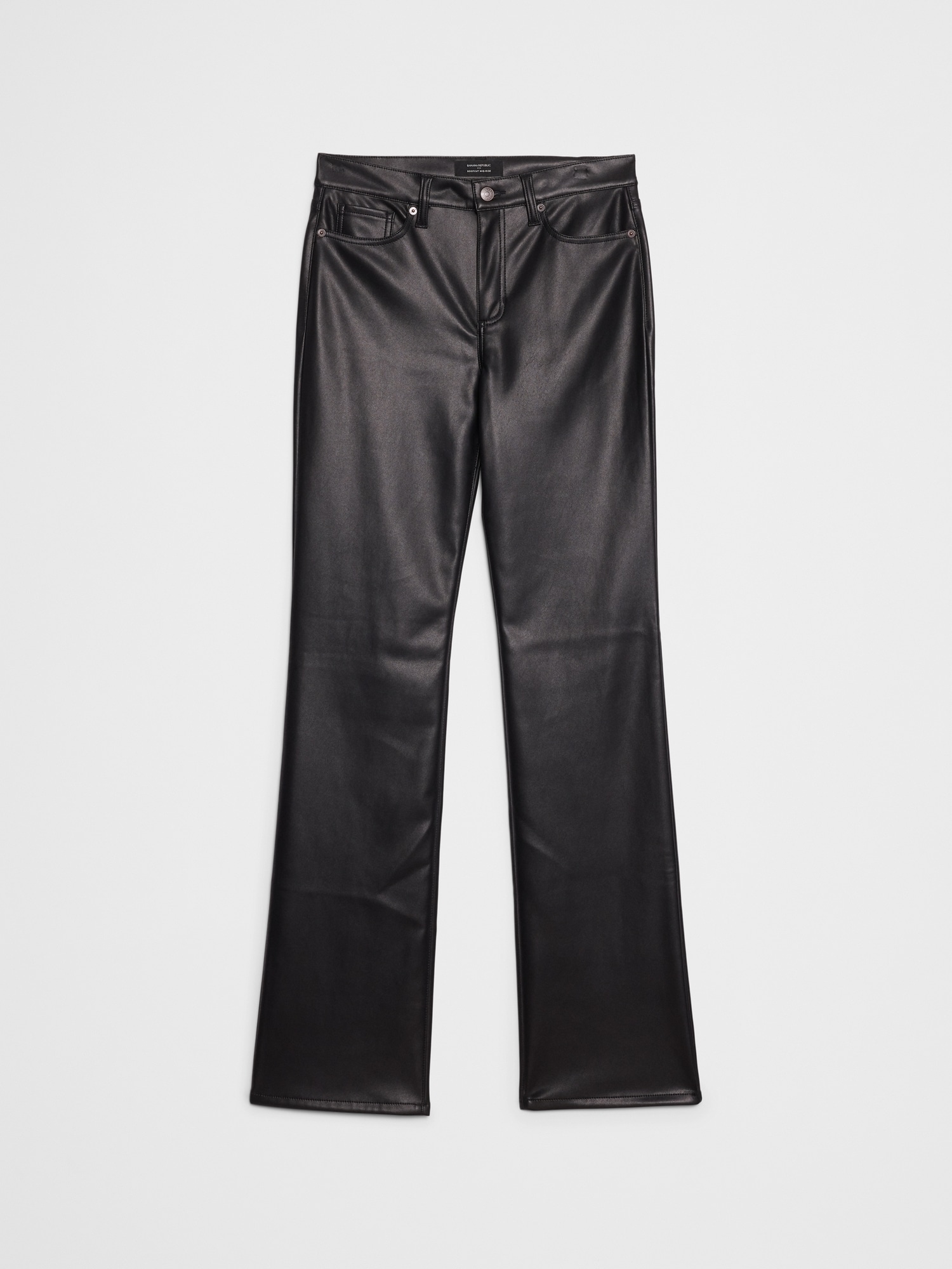 Image number 4 showing, Vegan Leather Bootcut Mid-Rise Pant
