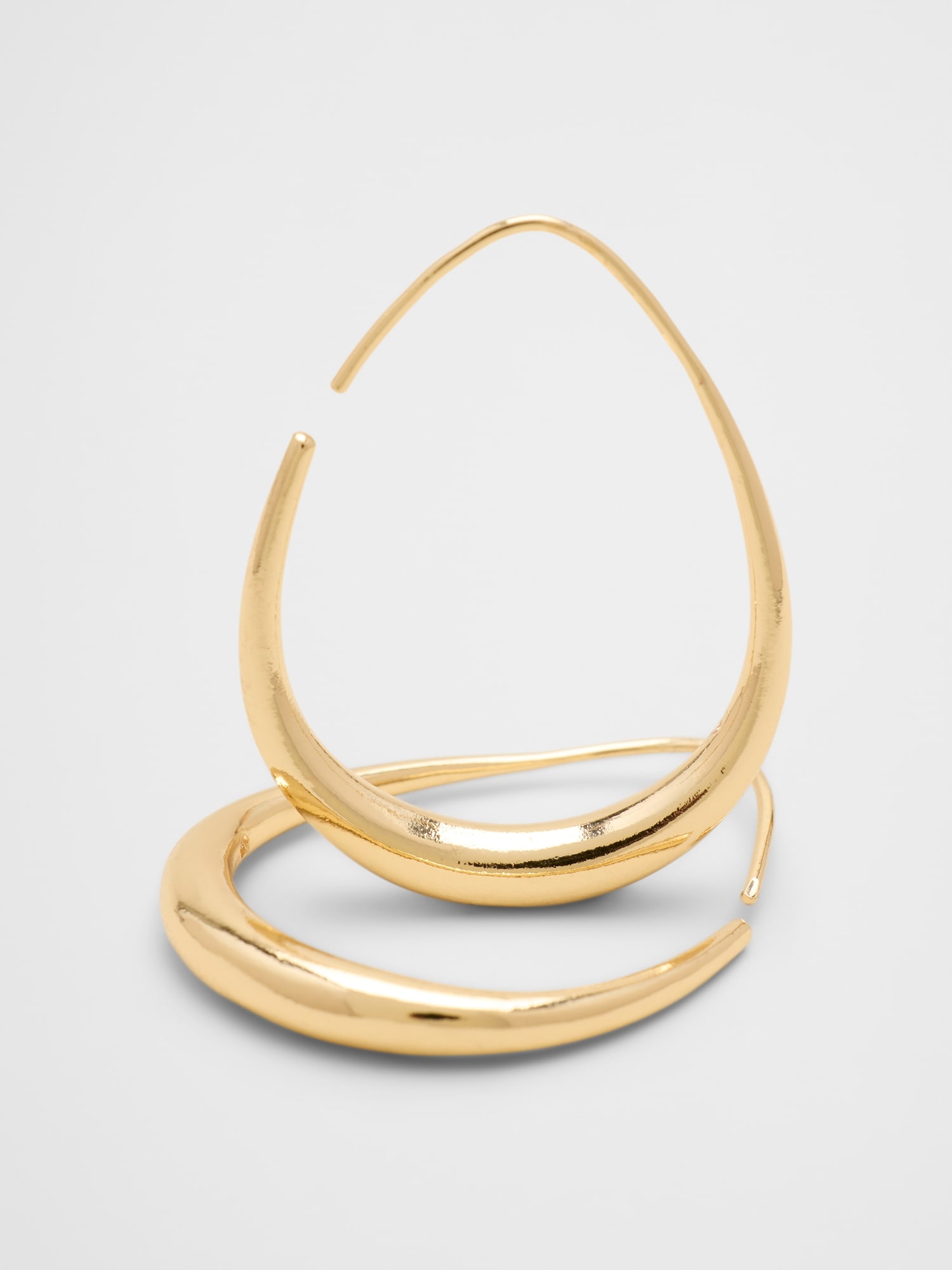 Image number 3 showing, Sculptural Wire Hoop Earrings