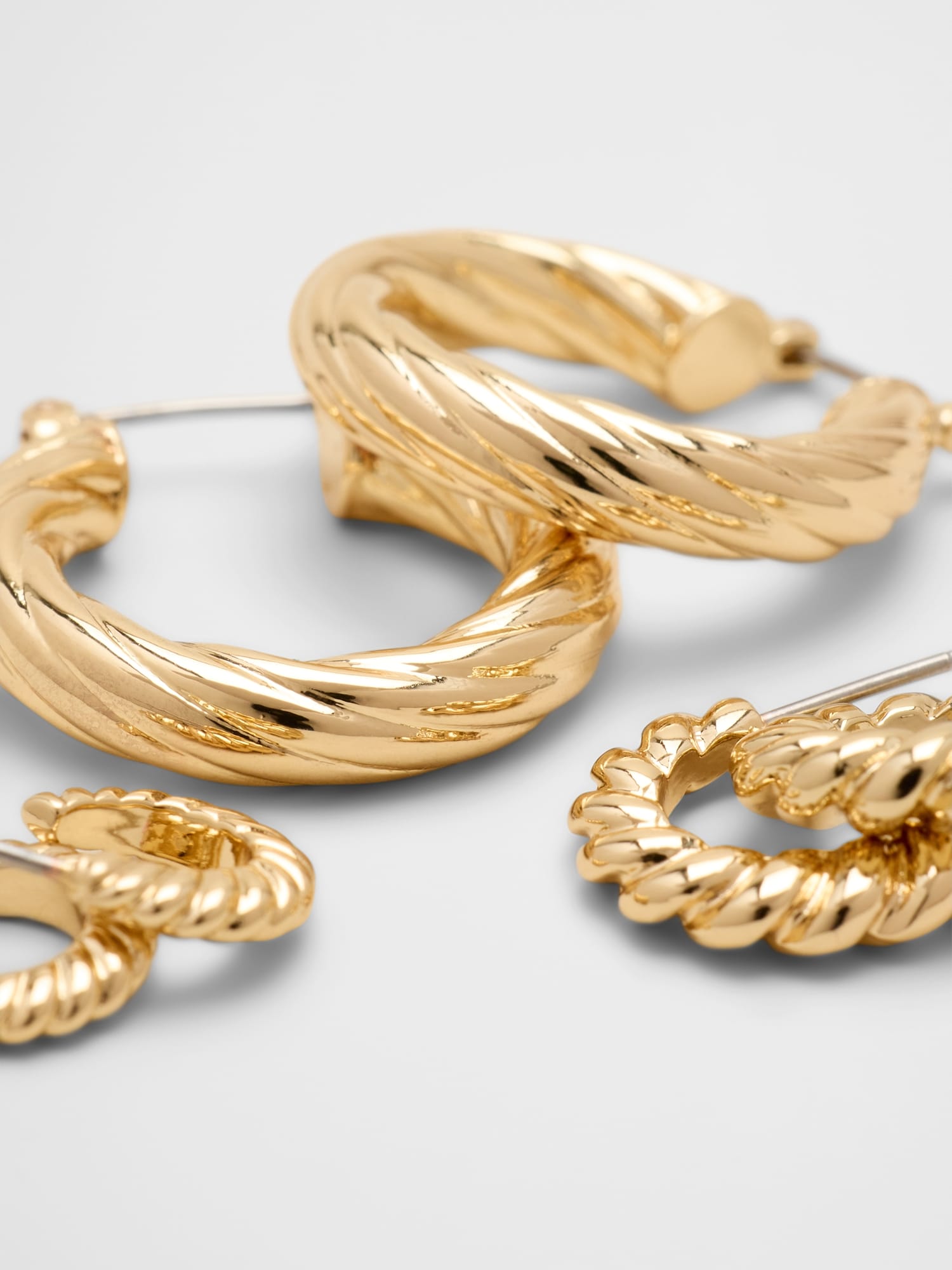 Image number 2 showing, Baguette Earrings (3 Pack)