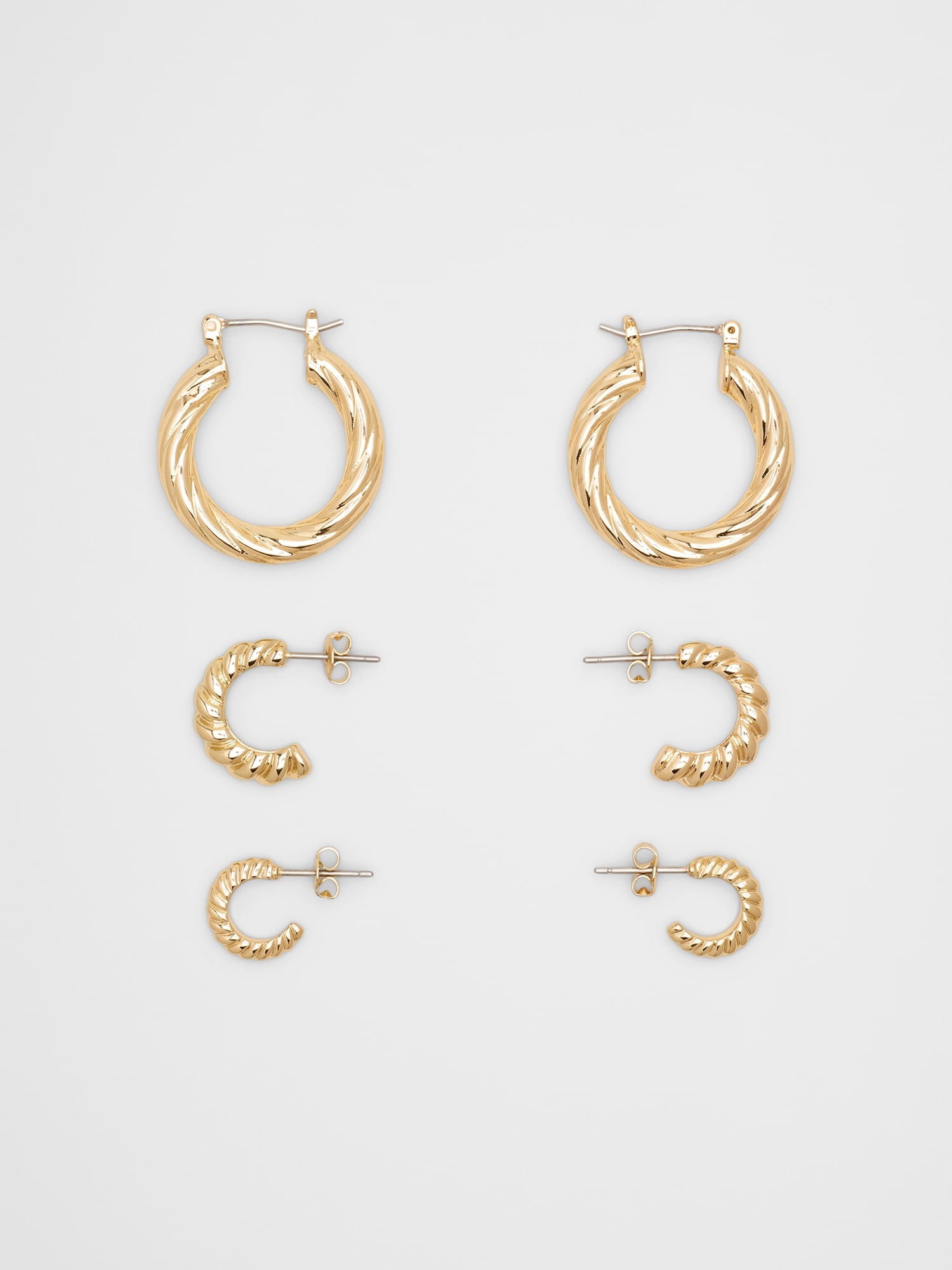 Image number 1 showing, Baguette Earrings (3 Pack)