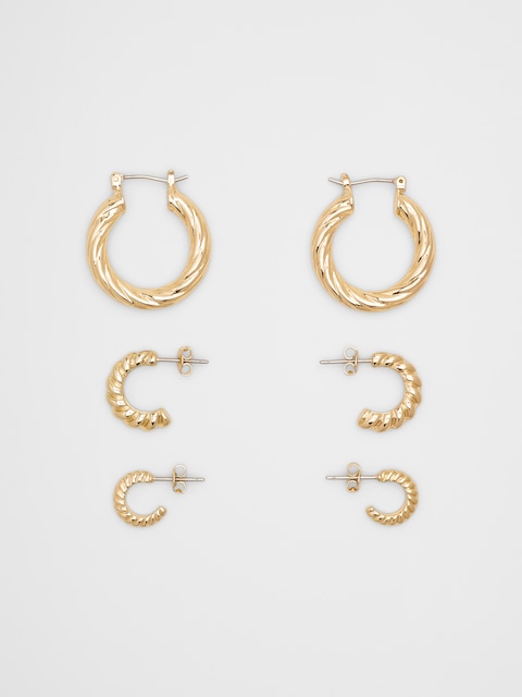 Baguette Earrings (3 Pack)