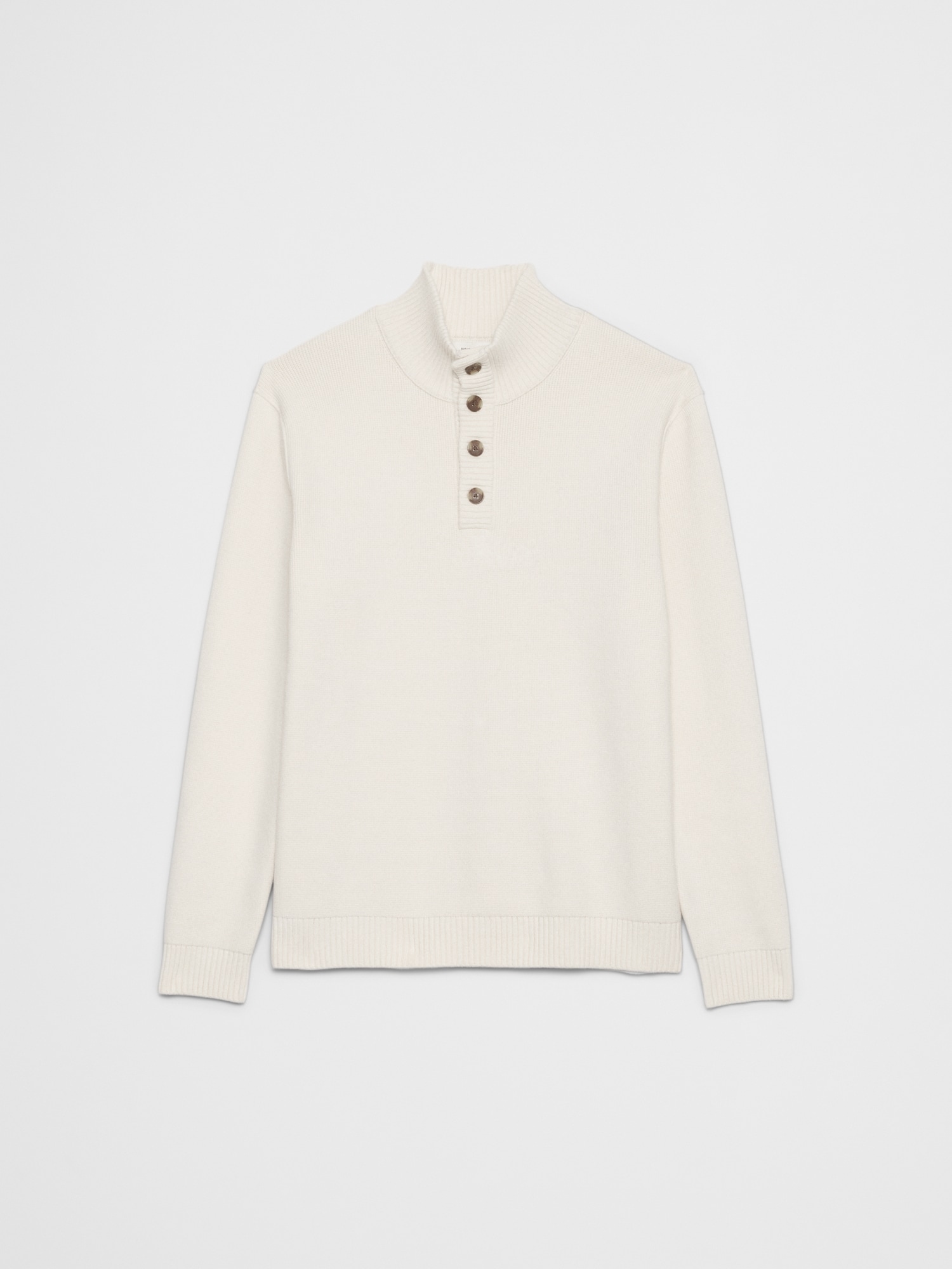 Image number 4 showing, Button Mock-Neck Sweater