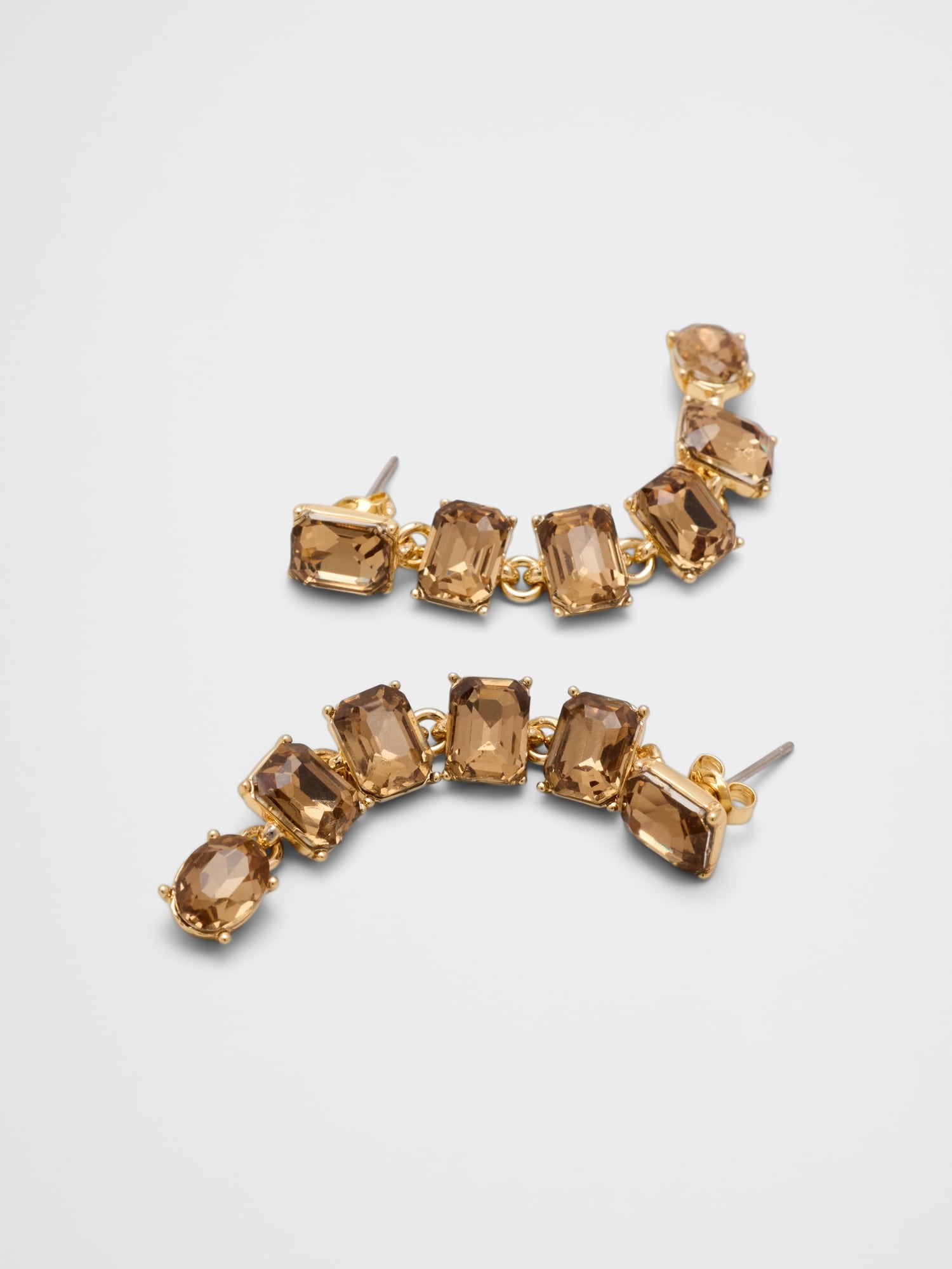 Image number 2 showing, Glass Rectangle Drop Earrings