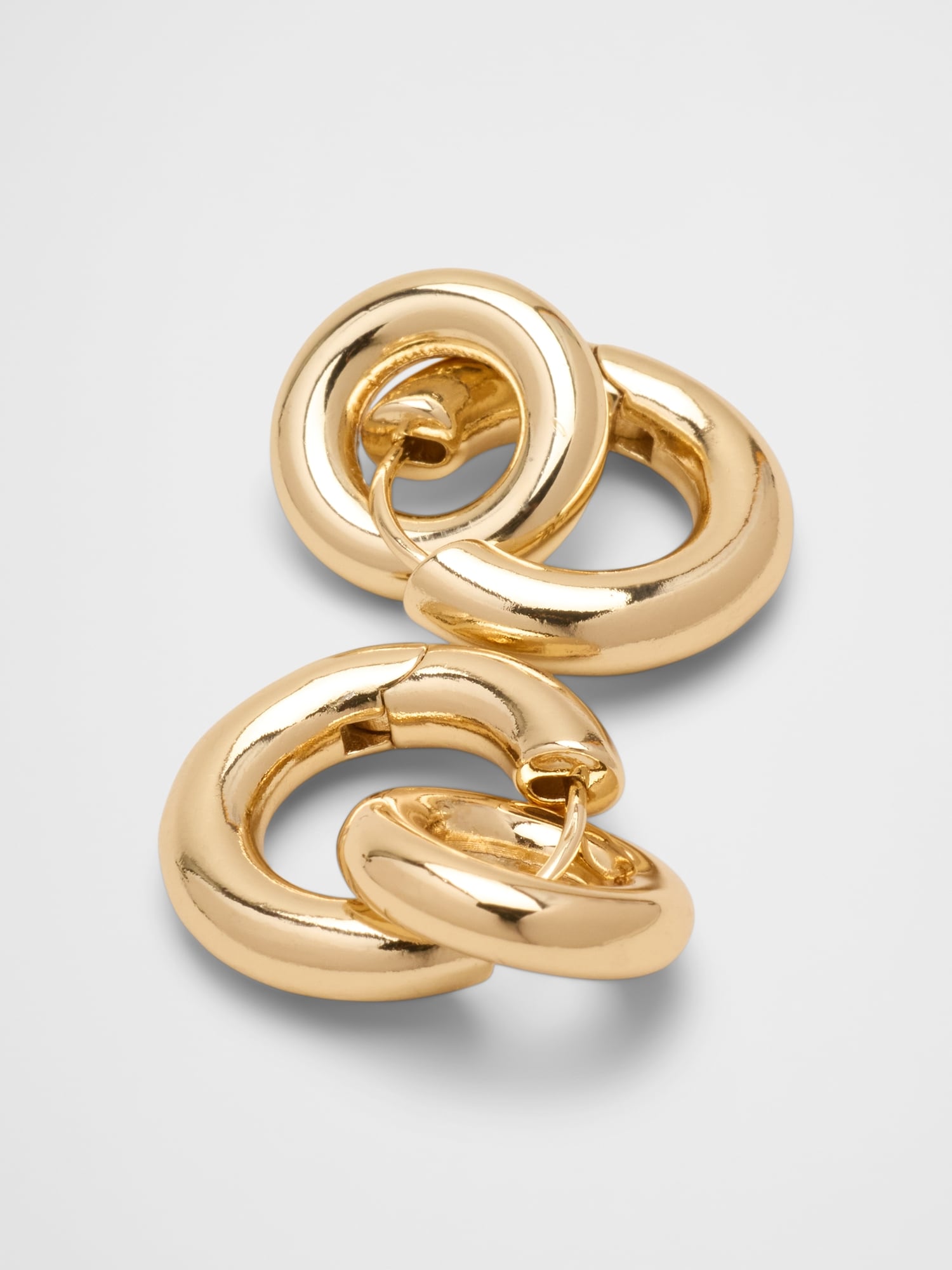 Image number 2 showing, 2 In 1 Double Hoop Earrings