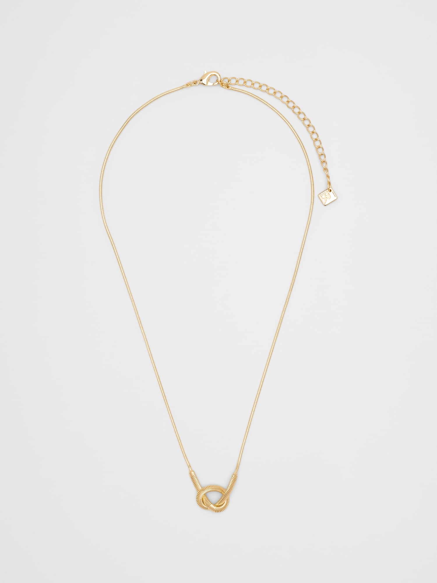 Knot Herringbone Snake Chain Necklace