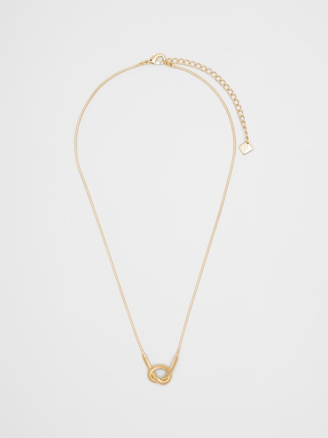 Knot Herringbone Snake Chain Necklace