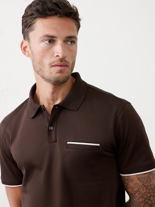 Slim Luxe Touch Pocket Polo