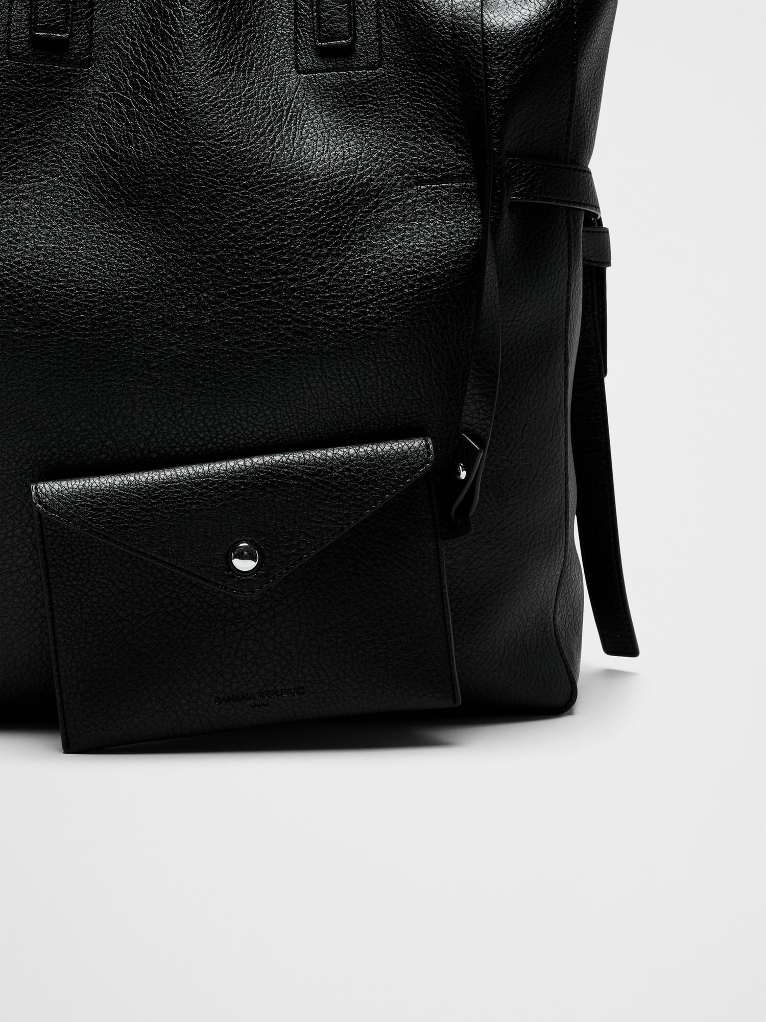 Image number 6 showing, Vegan Leather Tie-Side Tote