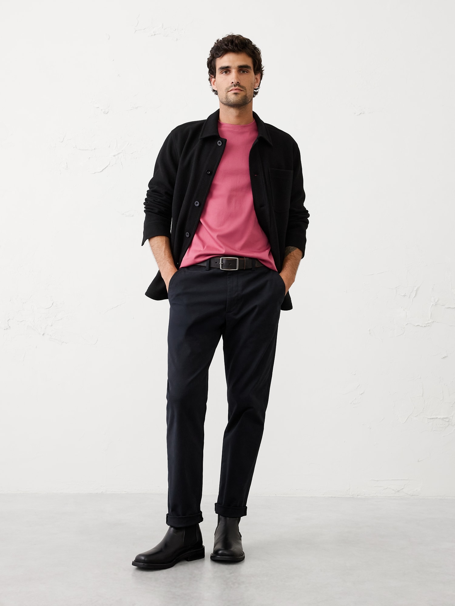 Luxe Touch Crew-Neck T-Shirt - Berry Parfait