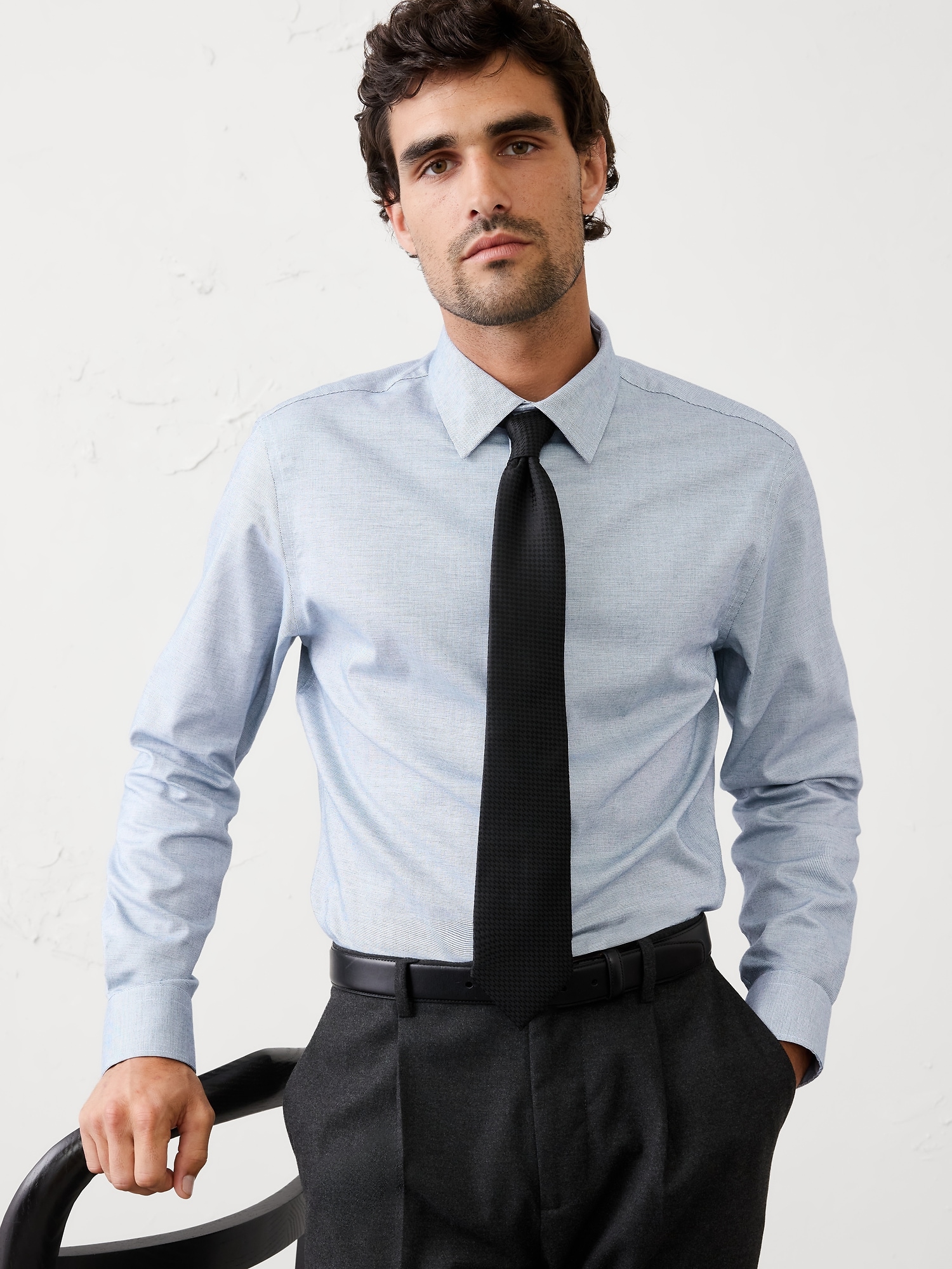 Athletic-Fit Dress Shirt - Soft Teal