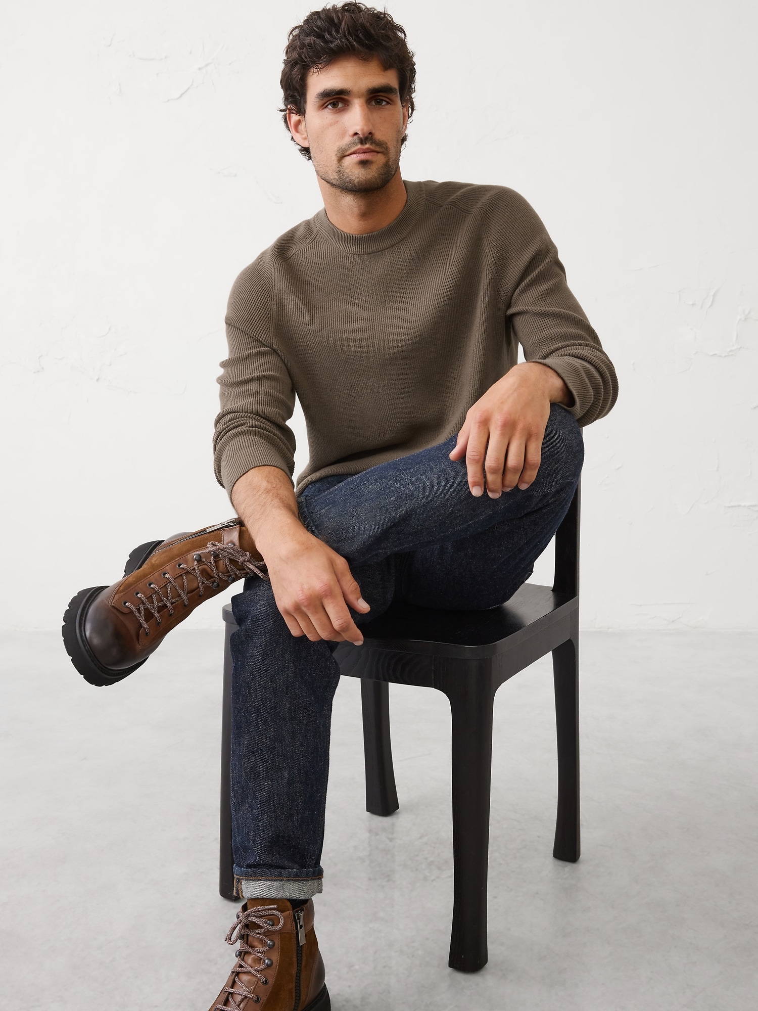 Cloud Soft Ribbed Sweater - Light Coffee Bean