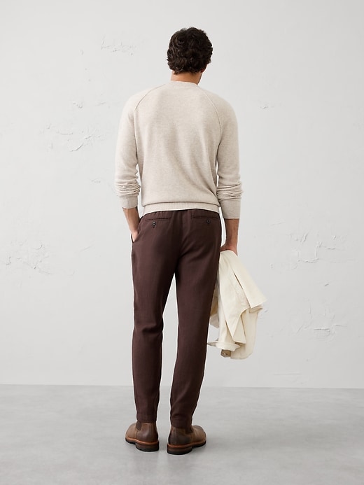 Athletic-Fit Linen-Blend Pant