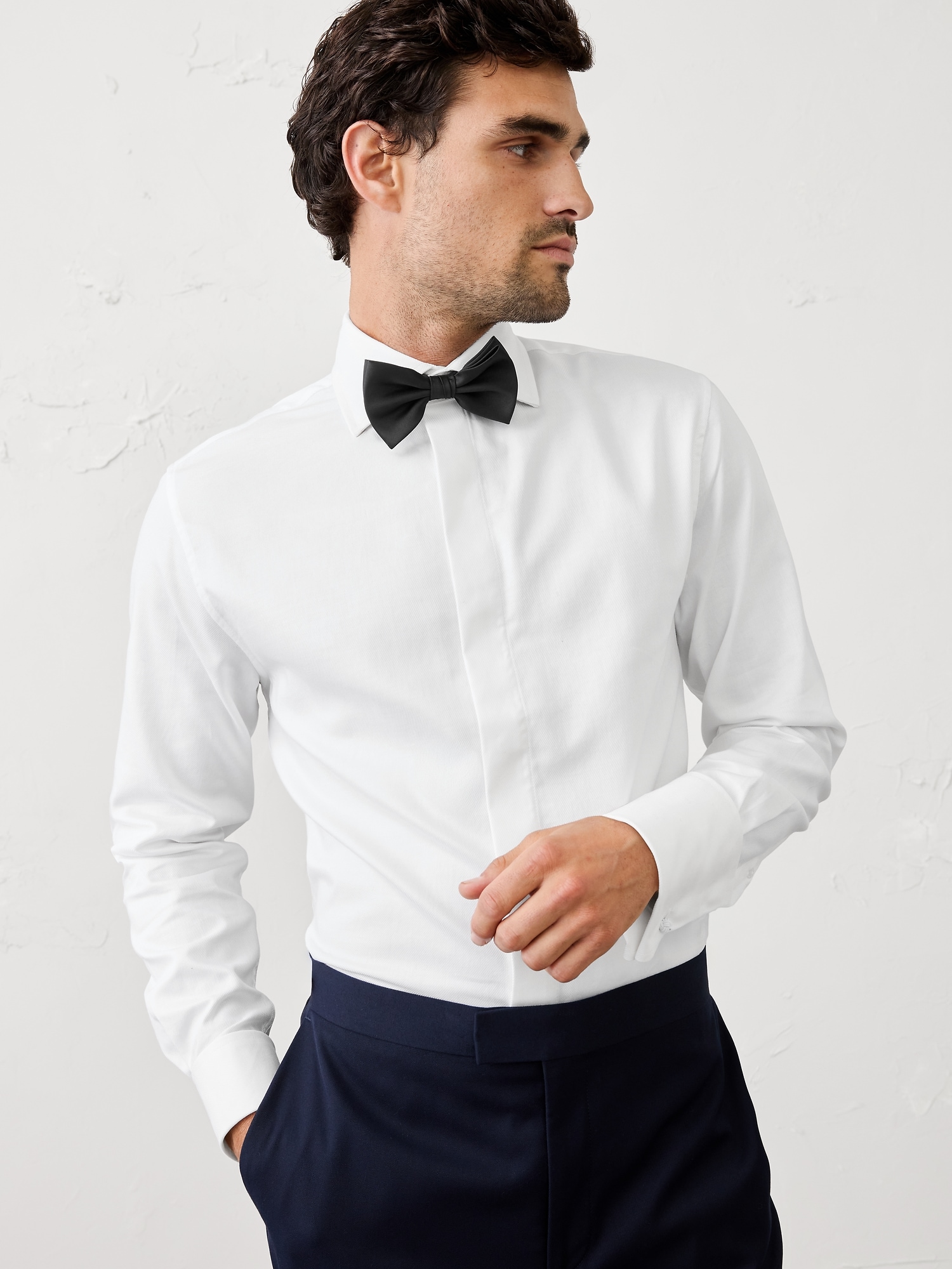 Slim-Fit Luxe Dress Shirt - White