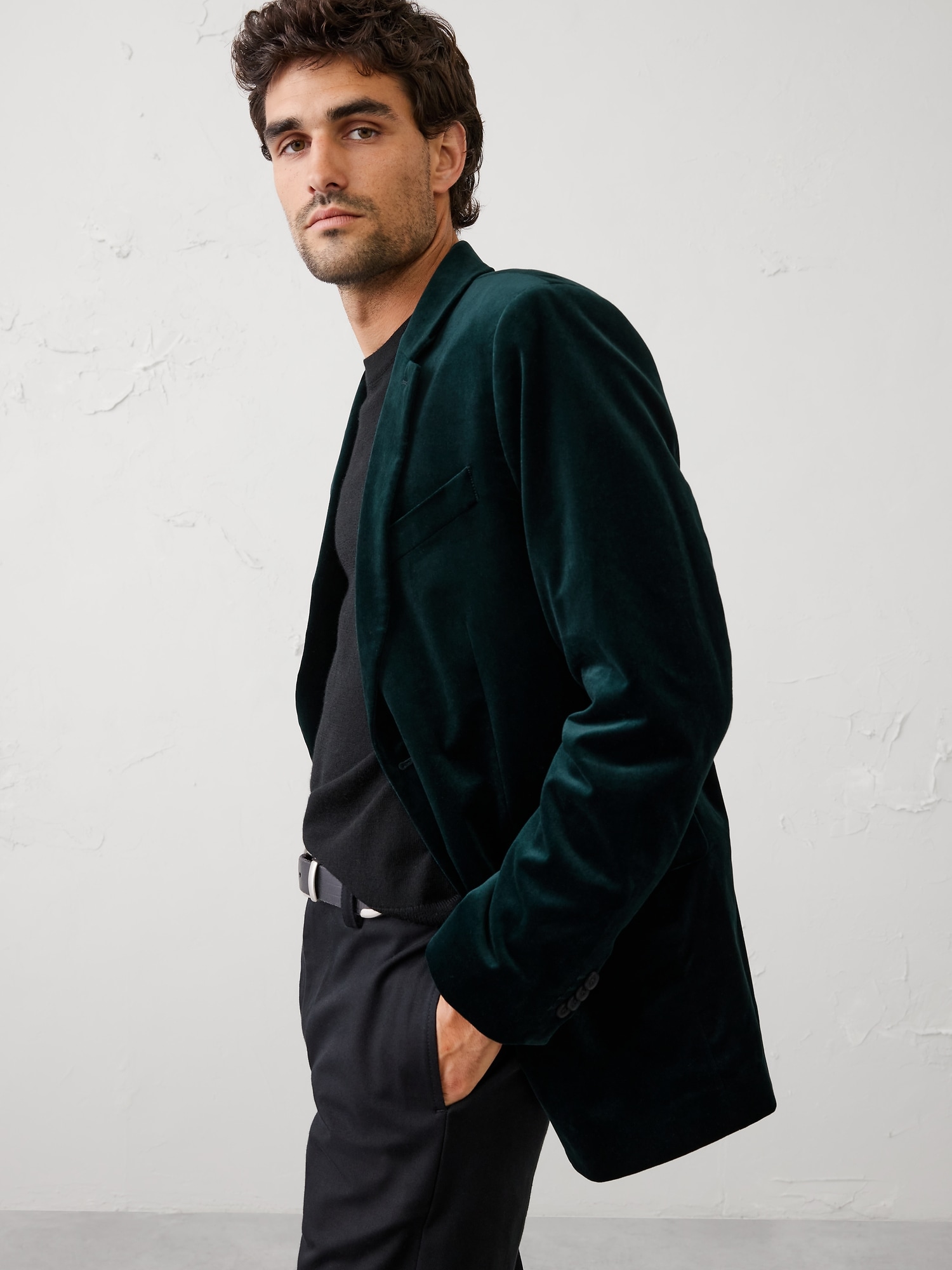 Image number 3 showing, Tailored-Fit Velvet Jacket