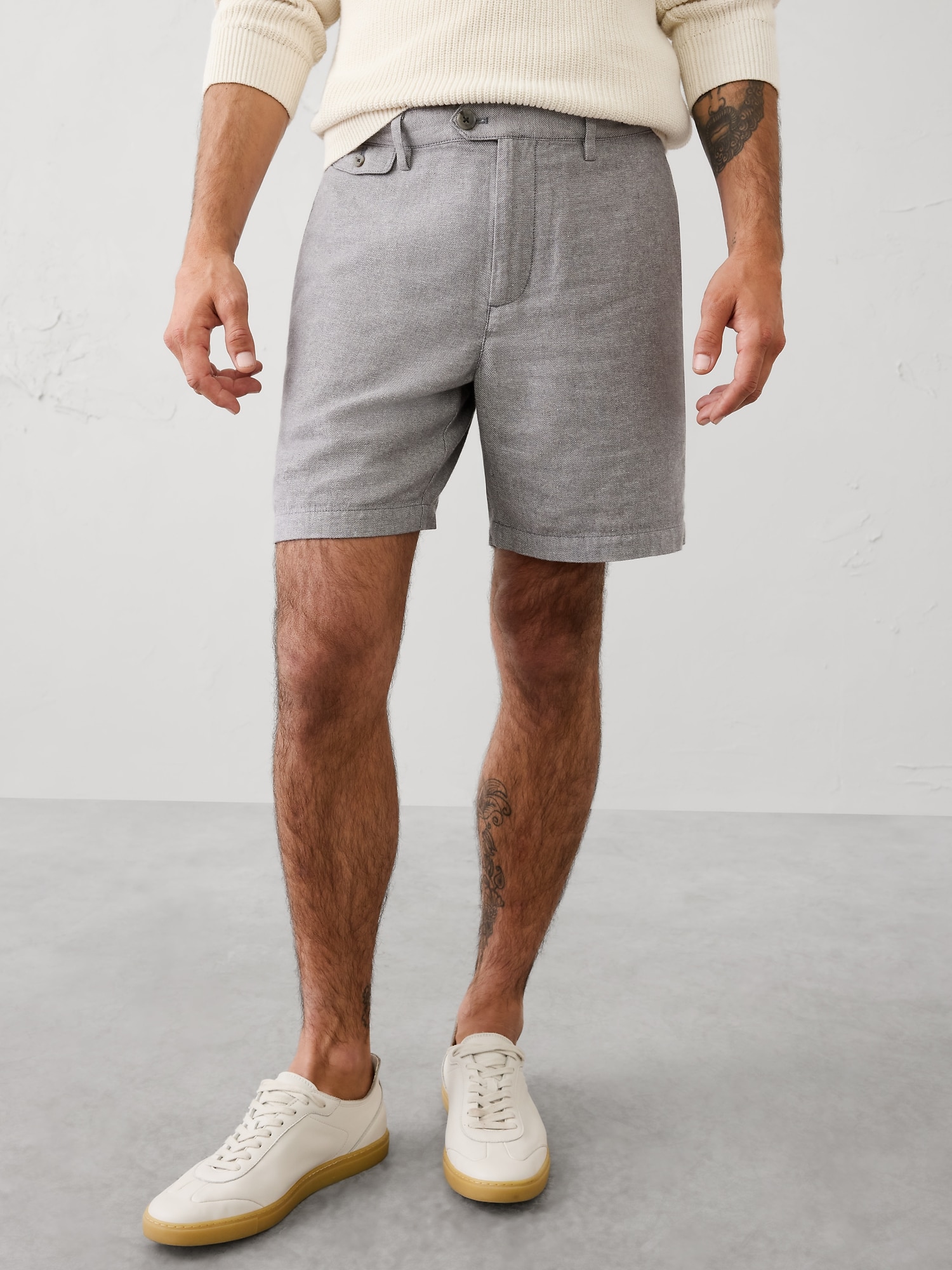 Image number 3 showing, Slim-Fit 7" Linen-Blend Short
