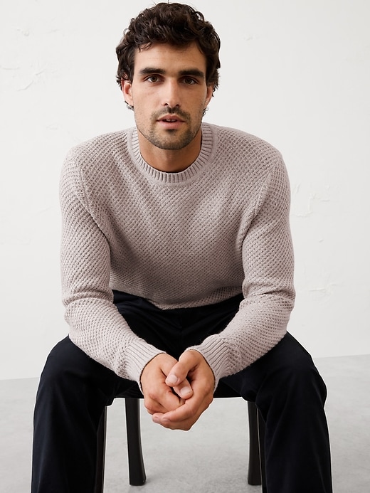 Quilted Knit Half-Zip Pullover