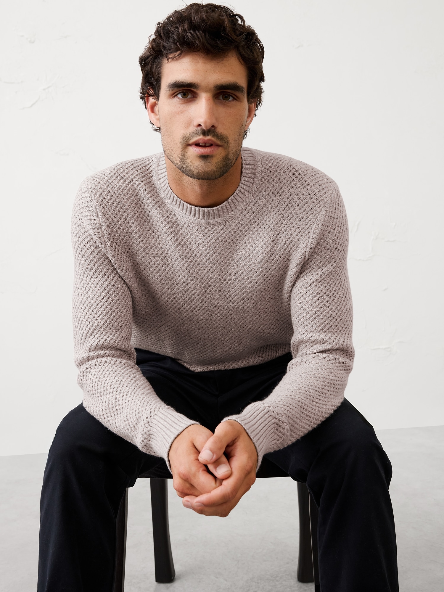 Cozy Textured Sweater - Oatmeal