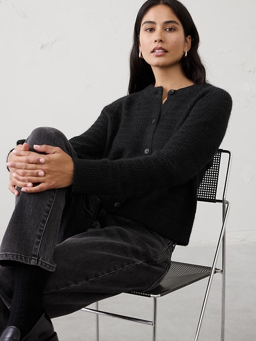 Brushed Cozy Open-Front Cardigan Sweater