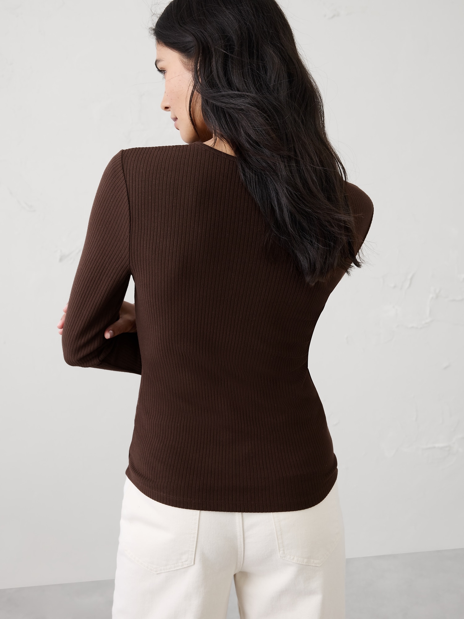 Image number 2 showing, Brushed Ribbed Henley T-Shirt