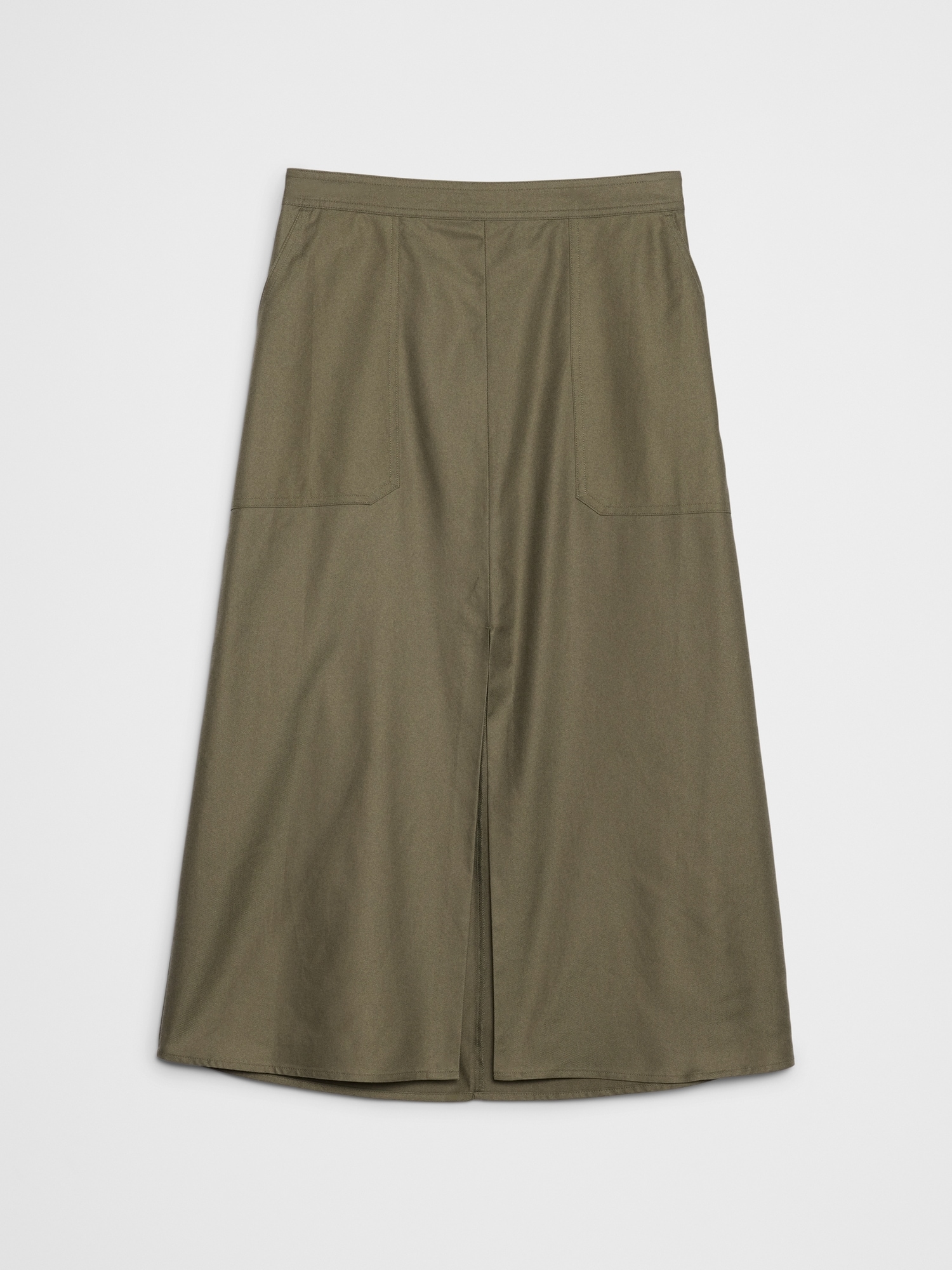 Image number 4 showing, Twill Pencil Midi Skirt
