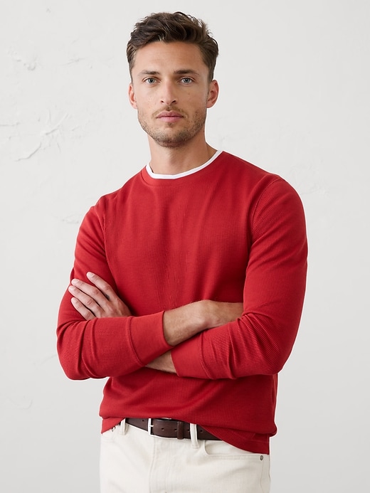 Quilted Knit Half-Zip Pullover