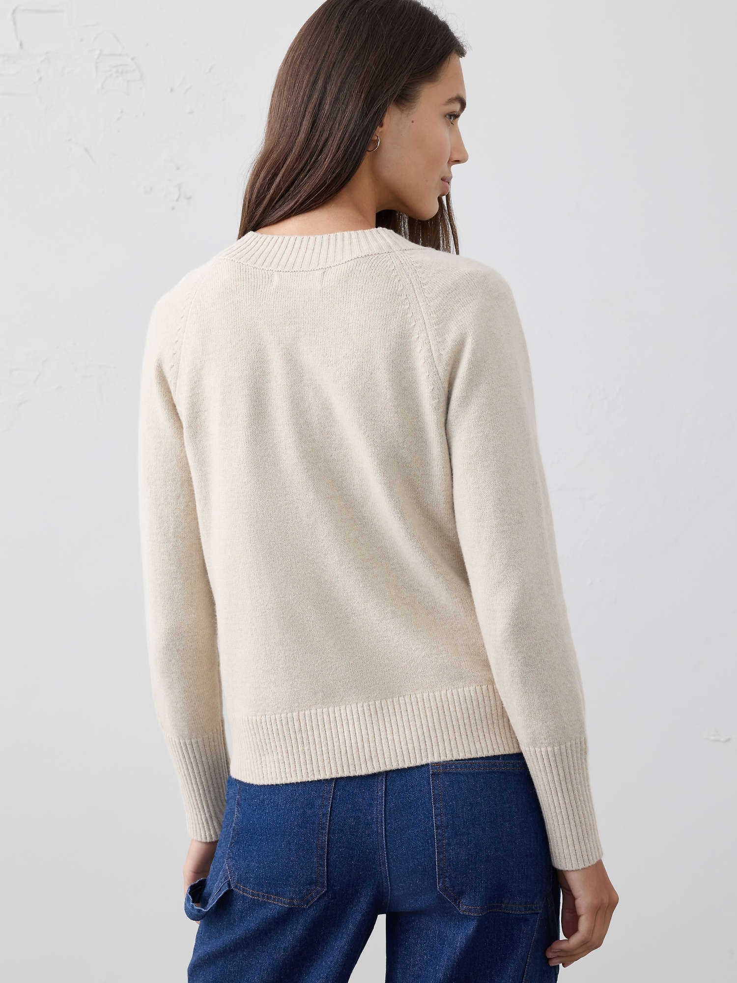 Perfectly Soft V-Neck Sweater - Oatmeal