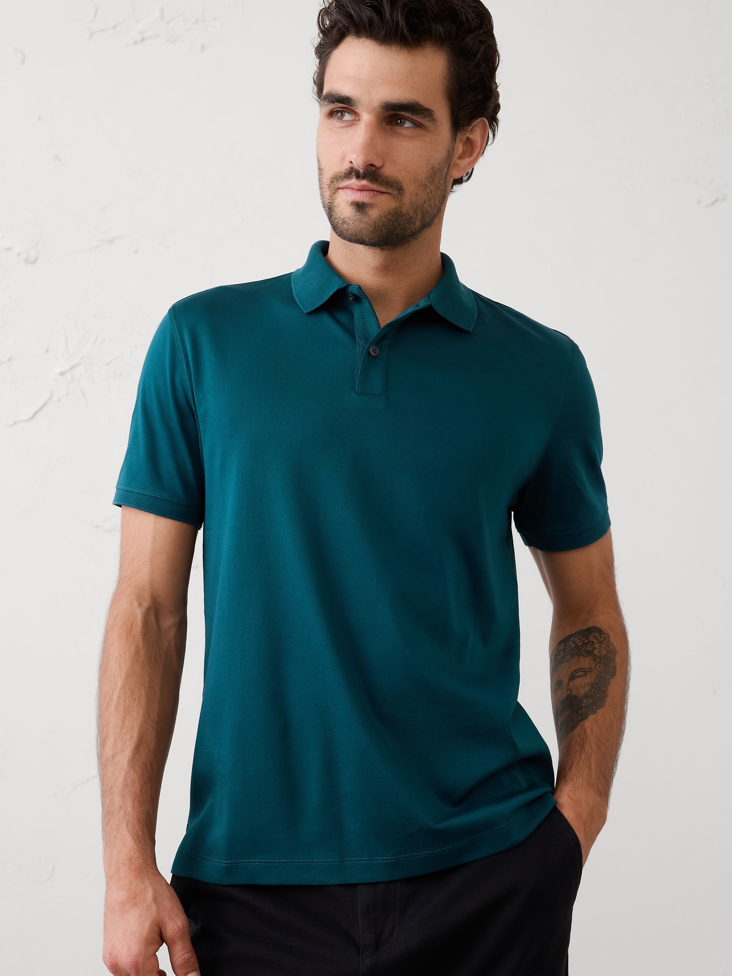 Luxe Touch Polo - Teal Shadow
