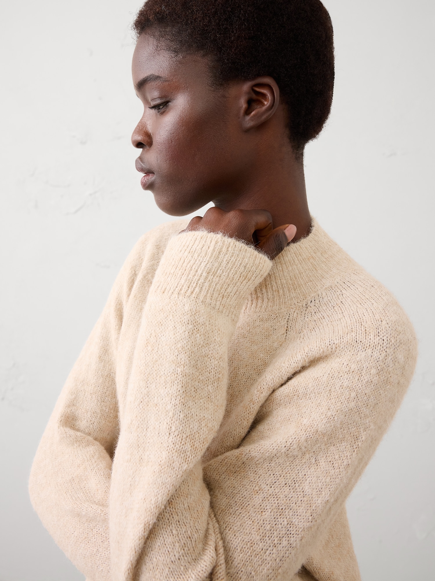 Brushed Pullover Sweater - Oatmeal Heather