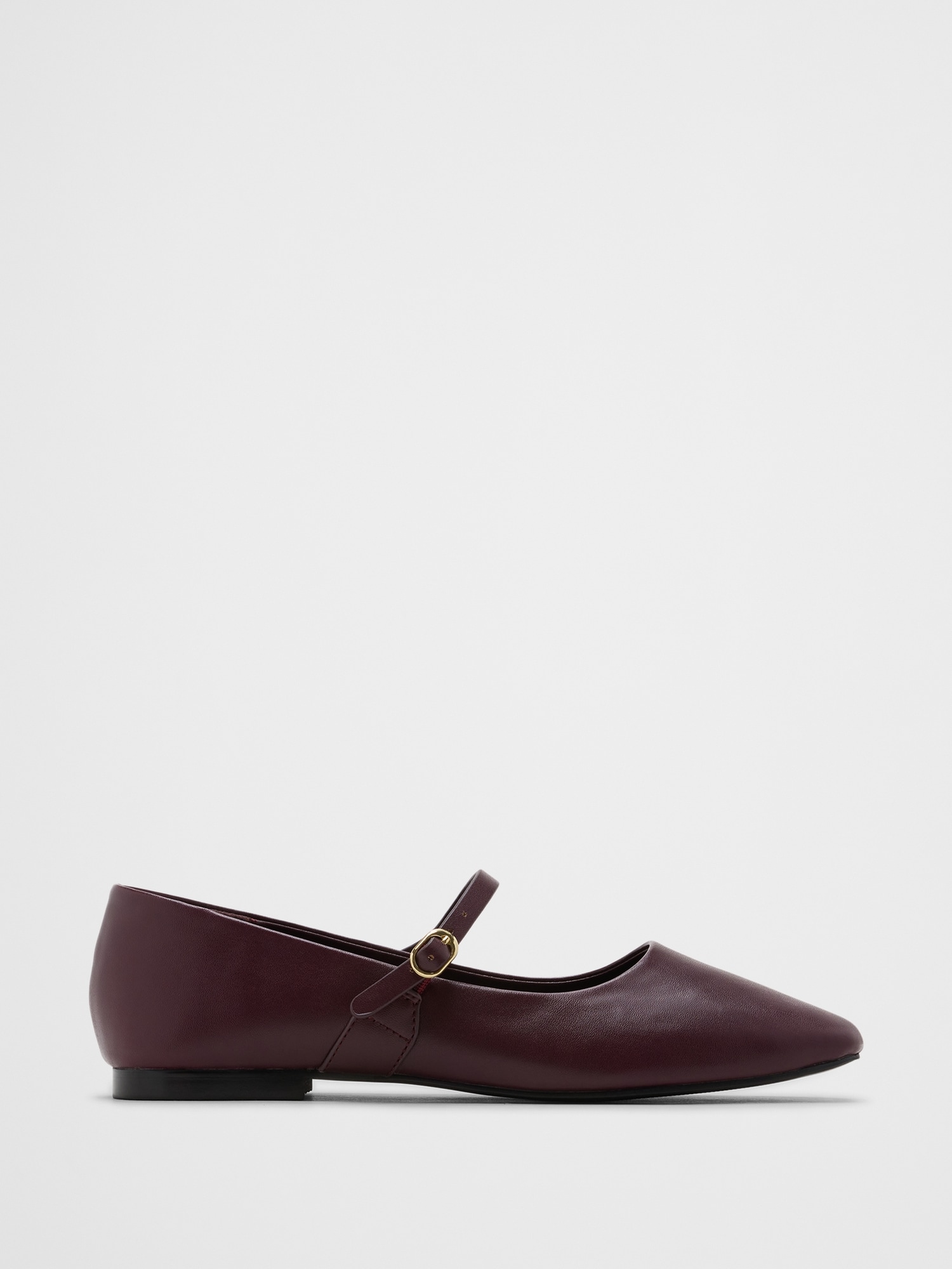 Vegan Leather Maryjane Ballet Flat - Bright Wine