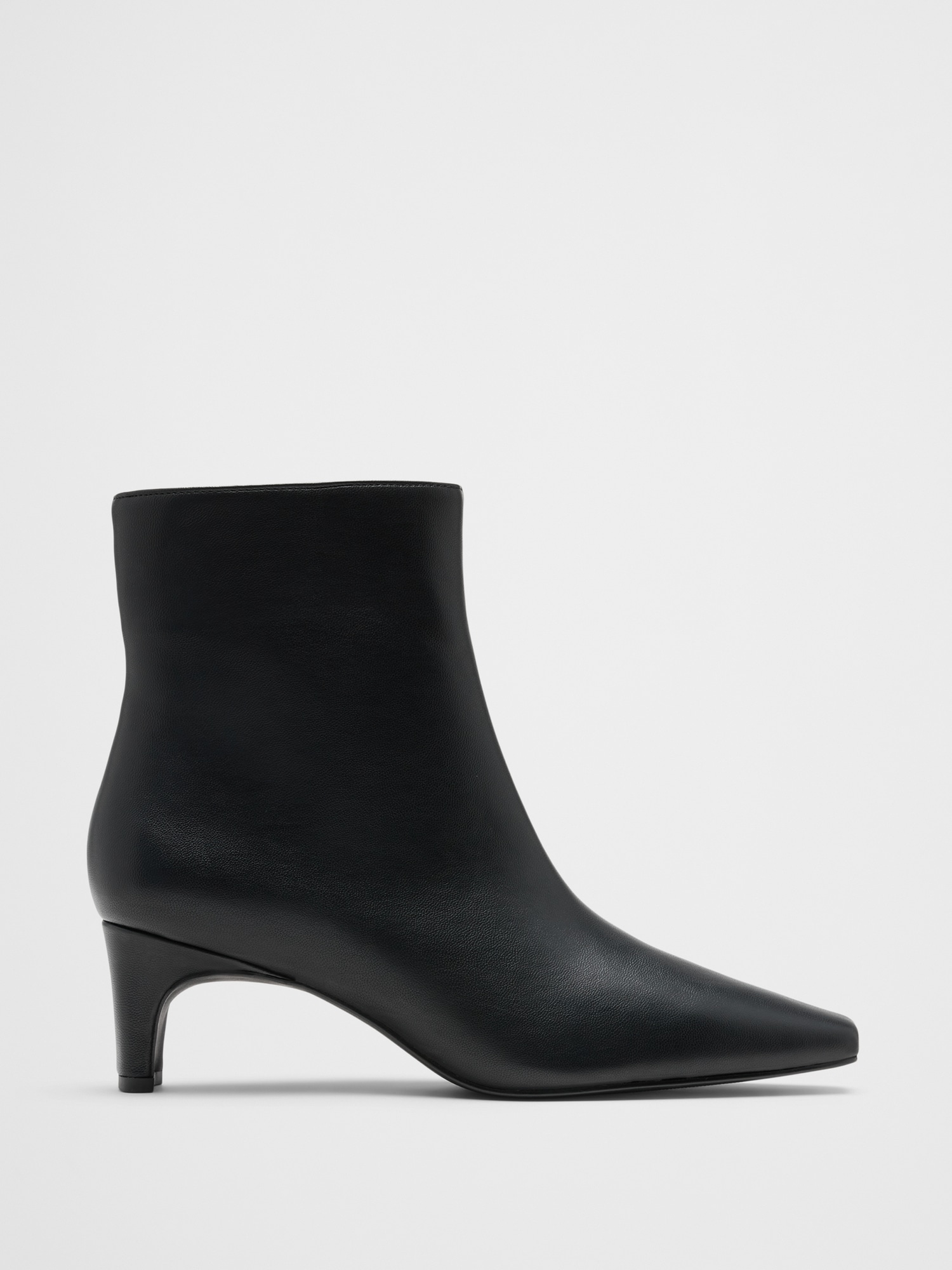 Vegan Leather Dress Bootie - Black
