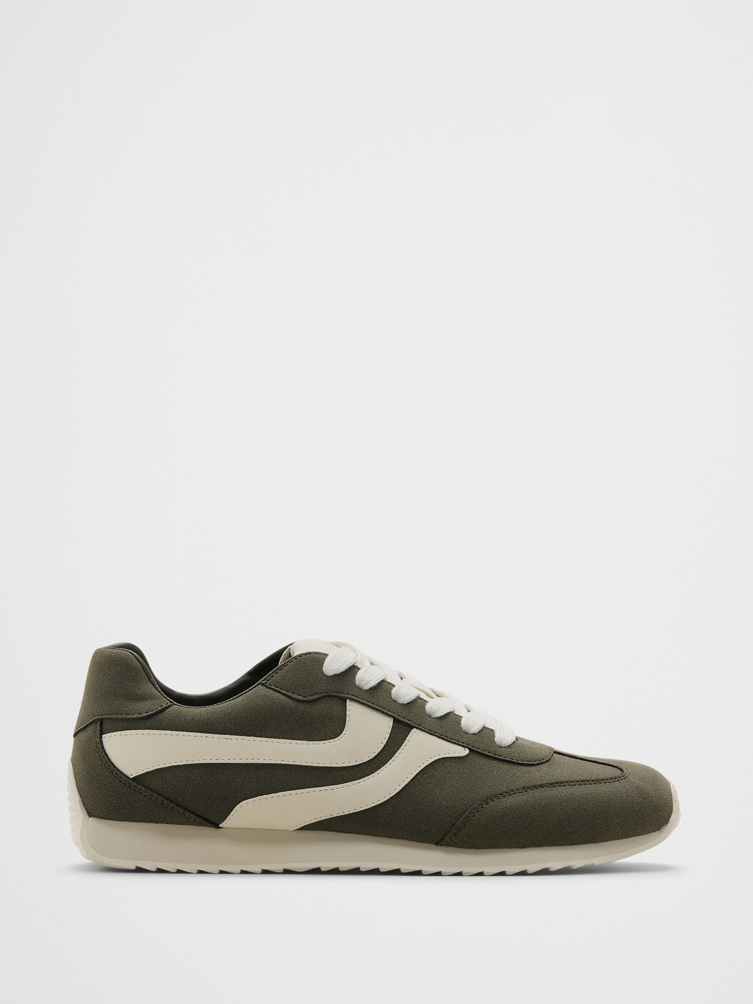 Vegan Leather Trainer Sneaker - Waimea Olive