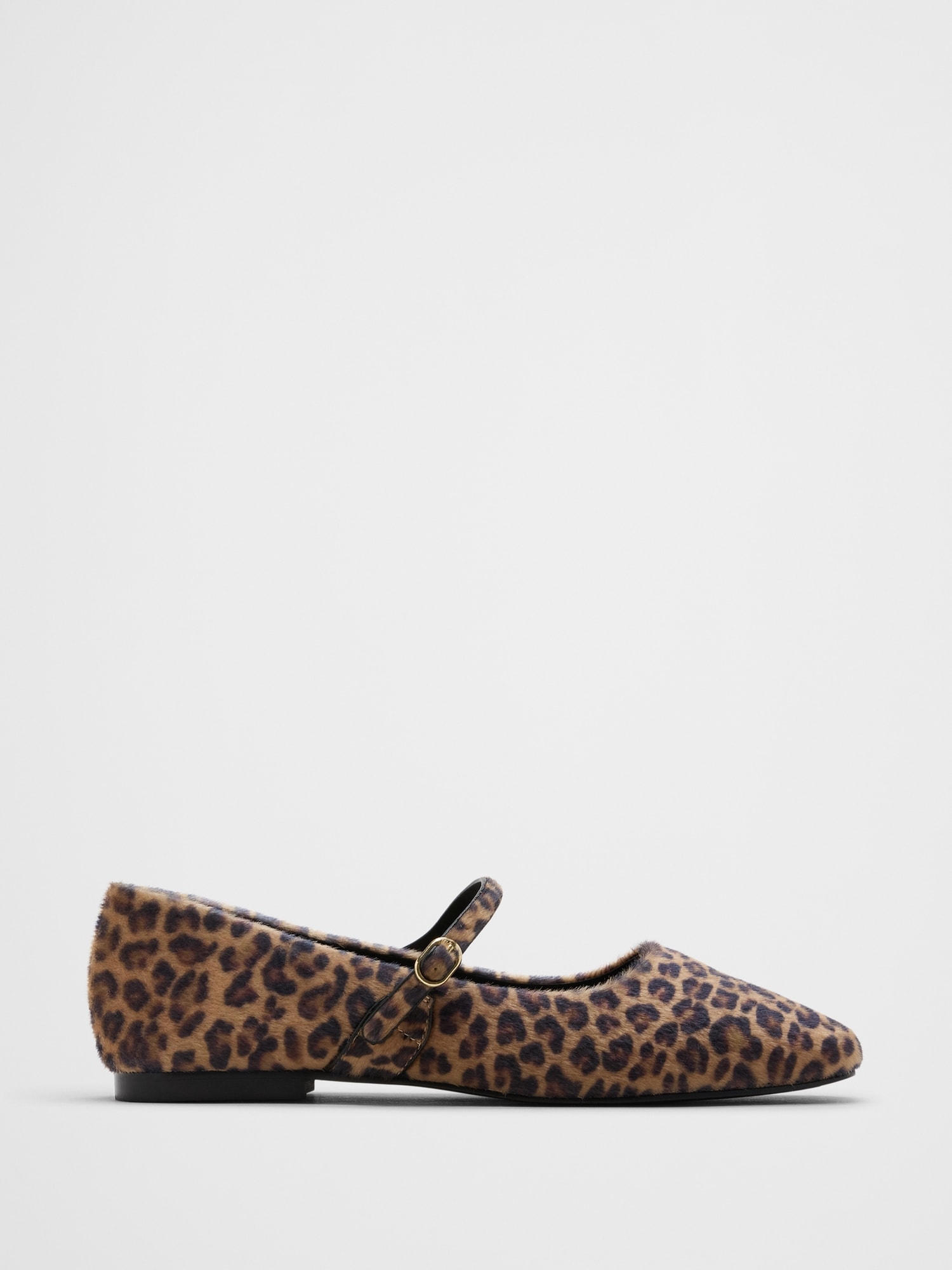 Vegan Leather Maryjane Ballet Flat - Leopard