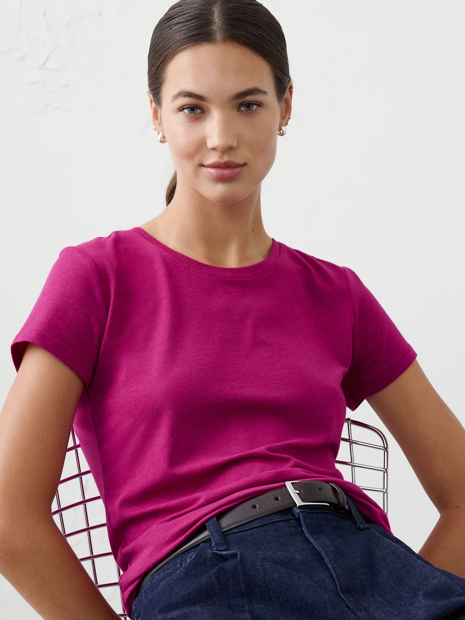 Timeless Crew-Neck T-Shirt - Camu Berry